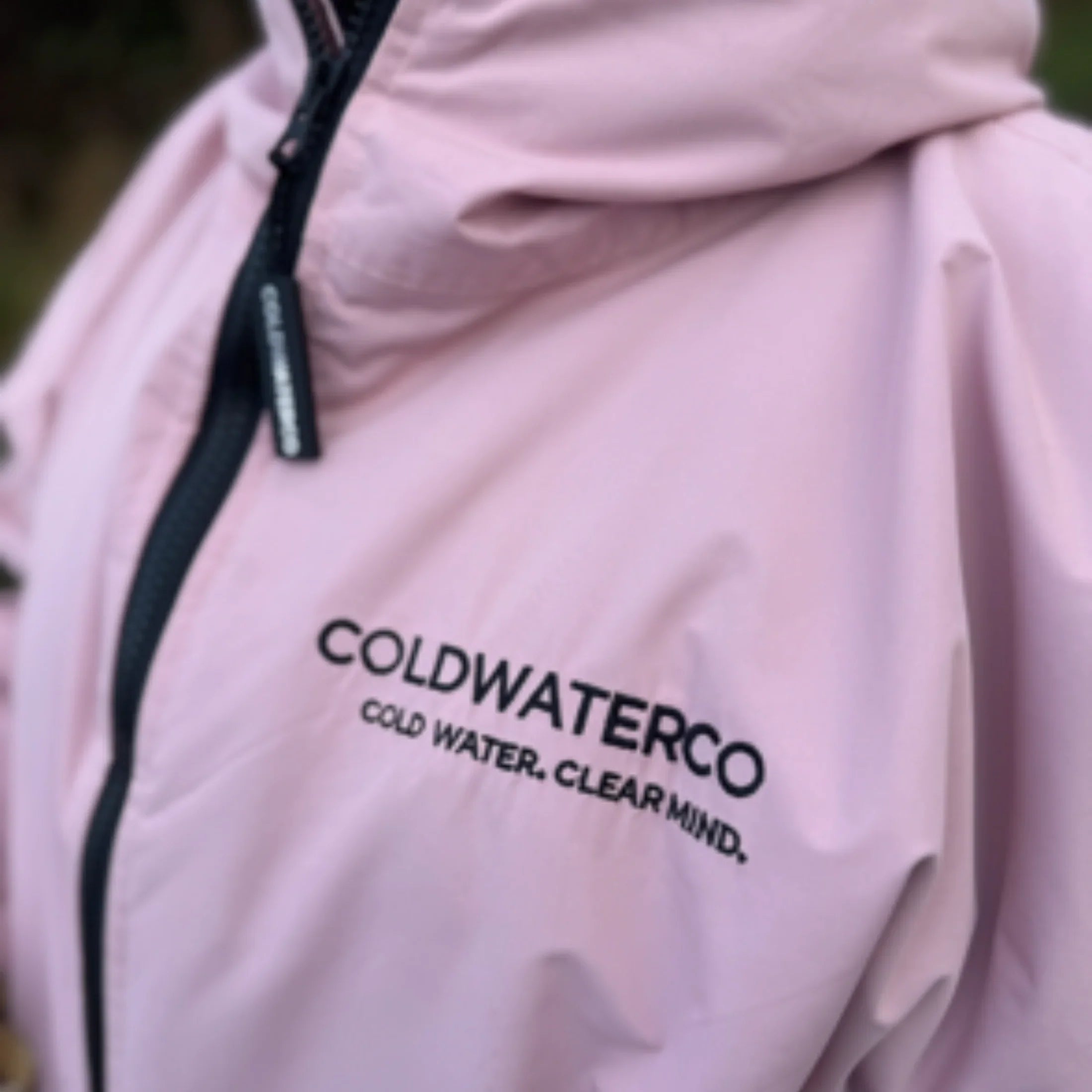 Close up of front detail on pink changing robe