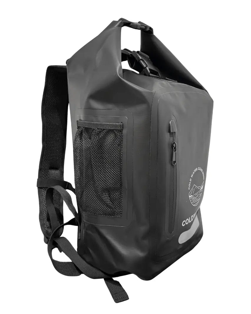 'ColdWaterCo' waterproof backpack, with white background