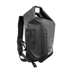 black backpack on a white background