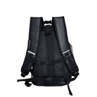 Black backpack on a white background